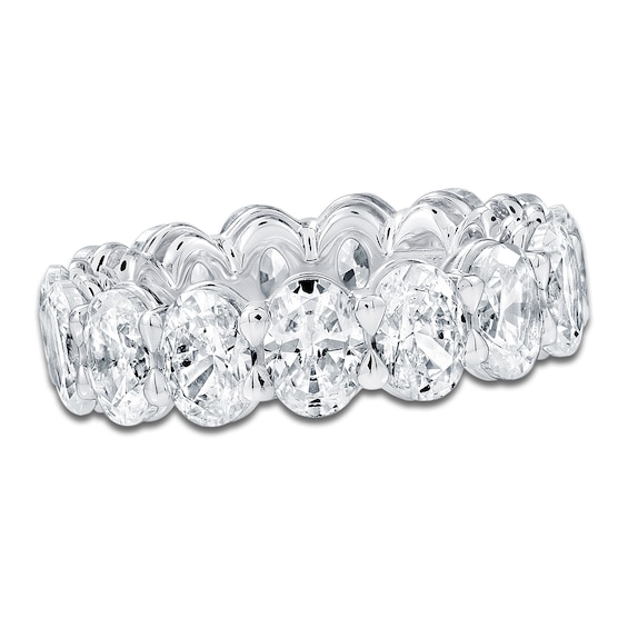 Chosen Certified Oval-Cut Diamond Eternity Band 6-3/4 to 8-1/6 ct tw Platinum