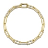 Thumbnail Image 1 of Shy Creation Diamond Paperclip Link Bracelet 3/4 ct tw 14K Yellow Gold 7" SC55021382V4