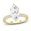 Thumbnail Image 1 of Marquise-Cut Lab-Grown Diamond Hidden Halo Engagement Ring 2-1/2 ct tw 14K Yellow Gold