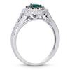 Thumbnail Image 2 of Le Vian Pear-Shaped Natural Emerald Halo Ring 1/2 ct tw Diamonds 14K Vanilla Gold