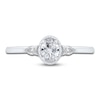 Thumbnail Image 1 of Diamond Engagement Ring 1/2 ct tw Oval/Pear-shaped 14K White Gold