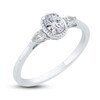 Thumbnail Image 2 of Diamond Engagement Ring 1/2 ct tw Oval/Pear-shaped 14K White Gold