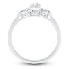 Thumbnail Image 3 of Diamond Engagement Ring 1/2 ct tw Oval/Pear-shaped 14K White Gold