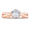 Thumbnail Image 3 of Diamond Solitaire Twist Engagement Ring 2 ct tw Round 14K Rose Gold (I2/I)