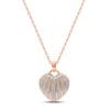 Thumbnail Image 1 of Diamond Heart Necklace 1/4 ct tw Round 14K Rose Gold 18"