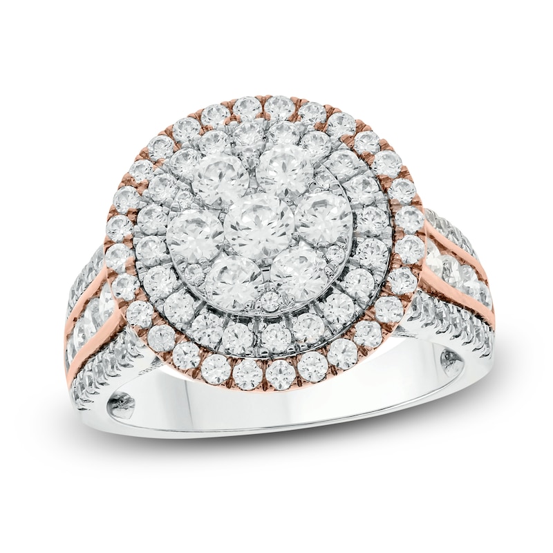 Main Image 1 of Diamond Ring 2 ct tw Round 14K Two-Tone Gold