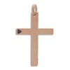 Thumbnail Image 1 of Marco Dal Maso Men's Natural Blue Sapphire Cross Charm Sterling Silver/18K Rose Gold-Plated