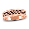 Thumbnail Image 1 of Men's Black Diamond Anniversary Ring 1/3 ct tw Round 14K Rose Gold