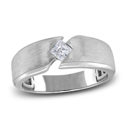 Men's Diamond Anniversary Ring 1/4 ct tw Square-cut 14K White Gold