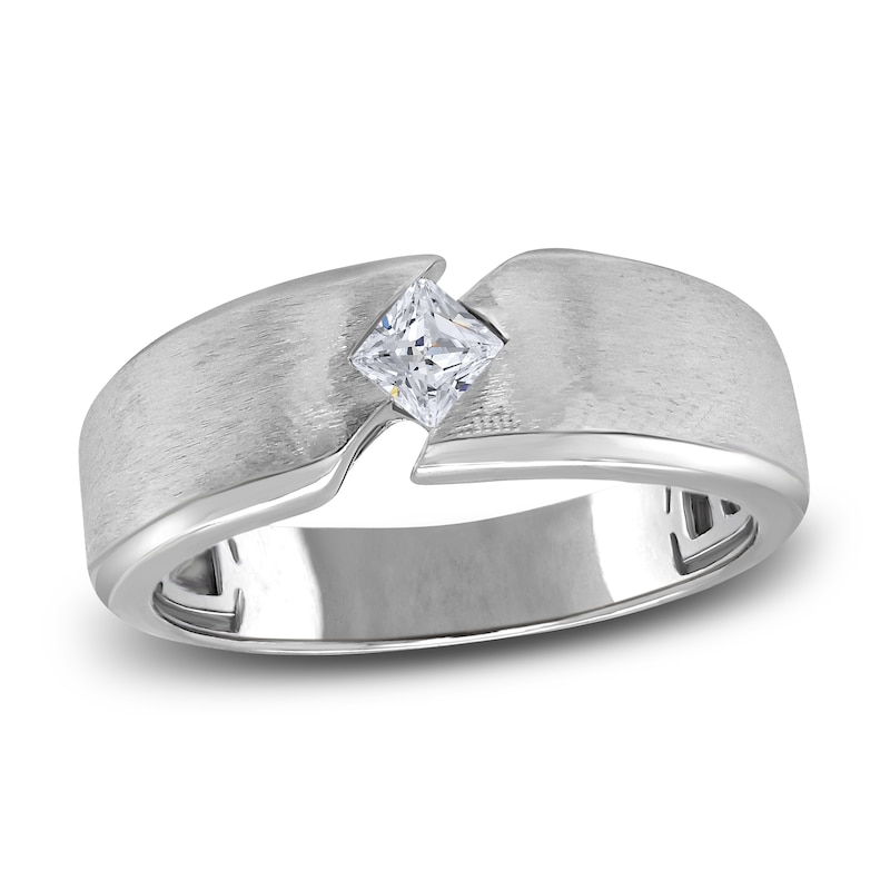 Main Image 1 of Men's Diamond Anniversary Ring 1/4 ct tw Square-cut 14K White Gold
