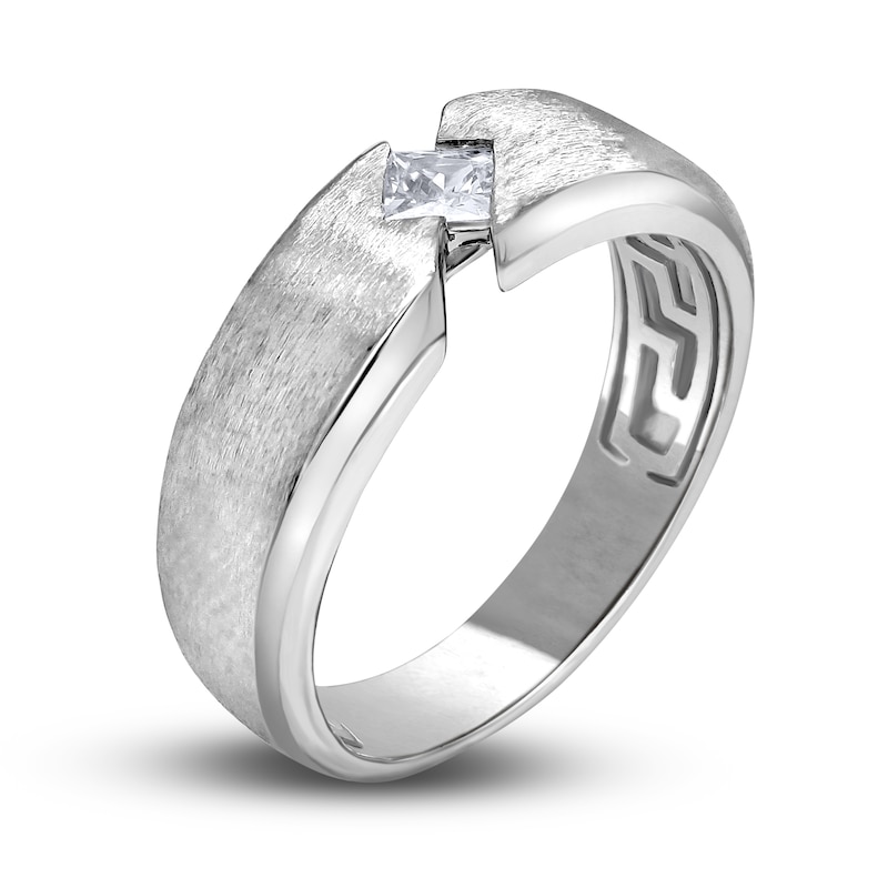 Main Image 2 of Men's Diamond Anniversary Ring 1/4 ct tw Square-cut 14K White Gold