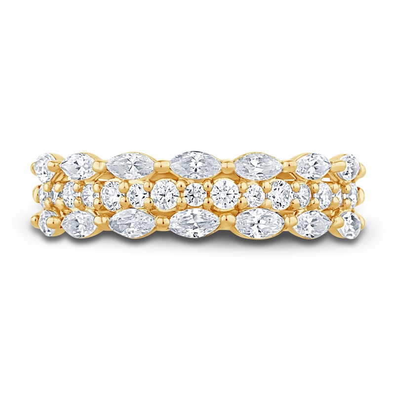 Main Image 3 of Pnina Tornai Diamond Anniversary Ring 1 ct tw Round/Marquise 14K Yellow Gold