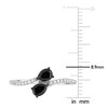 Thumbnail Image 3 of Black & White Diamond Ring 1/2 ct tw Round/Pear 14K White Gold