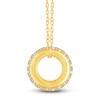 Thumbnail Image 3 of Diamond Pendant Necklace 1/4 ct tw Round 10K Yellow Gold 18"