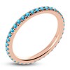 Thumbnail Image 2 of Juliette Maison Natural Blue Zircon Eternity Ring 10K Rose Gold