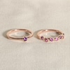 Thumbnail Image 4 of Juliette Maison Natural Garnet & Natural Peridot Ring 10K Rose Gold