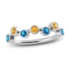 Thumbnail Image 1 of Juliette Maison Natural Citrine & Natural Blue Zircon Ring 10K White Gold