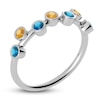 Thumbnail Image 2 of Juliette Maison Natural Citrine & Natural Blue Zircon Ring 10K White Gold