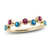 Thumbnail Image 1 of Juliette Maison Natural Rhodolite Garnet & Natural Blue Zircon Ring 10K Yellow Gold
