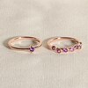 Thumbnail Image 4 of Juliette Maison Natural Rhodolite Garnet & Natural Blue Zircon Ring 10K Yellow Gold