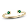 Thumbnail Image 1 of Juliette Maison Natural Emerald Cuff Ring 10K Yellow Gold