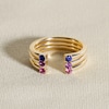 Thumbnail Image 4 of Juliette Maison Natural Emerald Cuff Ring 10K Yellow Gold