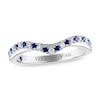 Thumbnail Image 0 of Vera Wang WISH Sapphire/Diamond Wedding Band 1/10 ct tw 14K White Gold