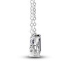 Thumbnail Image 3 of Blue & White Lab-Created Sapphire Necklace 10K White Gold 18"