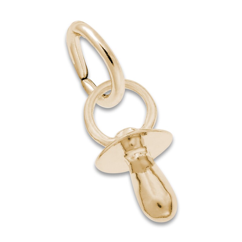Baby Pacifier Charm 14K Yellow Gold