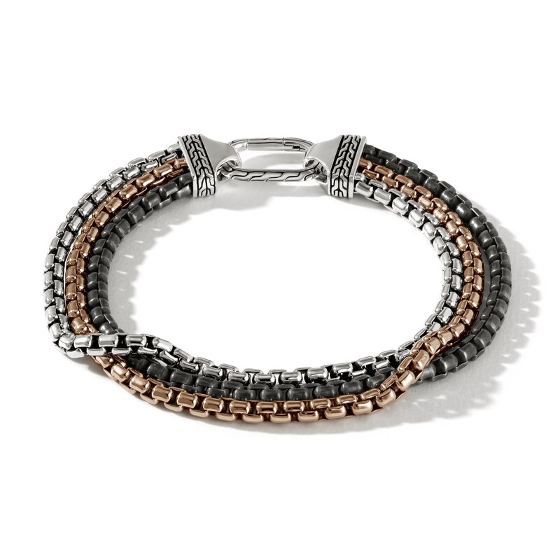 John Hardy Classic Chain Bracelet Bronze/Sterling Silver - Extra Large ...