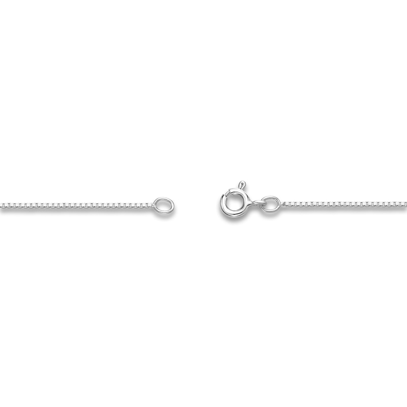 Main Image 2 of Natural Blue Topaz & White Lab-Created Sapphire Pendant Necklace 10K White Gold 18"