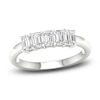 Thumbnail Image 1 of Diamond 5-Stone Anniversary Band 1 ct tw Emerald Platinum