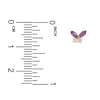 Thumbnail Image 3 of Children's Natural Amethyst & Natural White Topaz Butterfly Stud Earrings 14K Yellow Gold