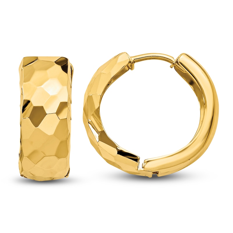 Main Image 1 of Hinged Hoop Earrings 14K Yellow Gold