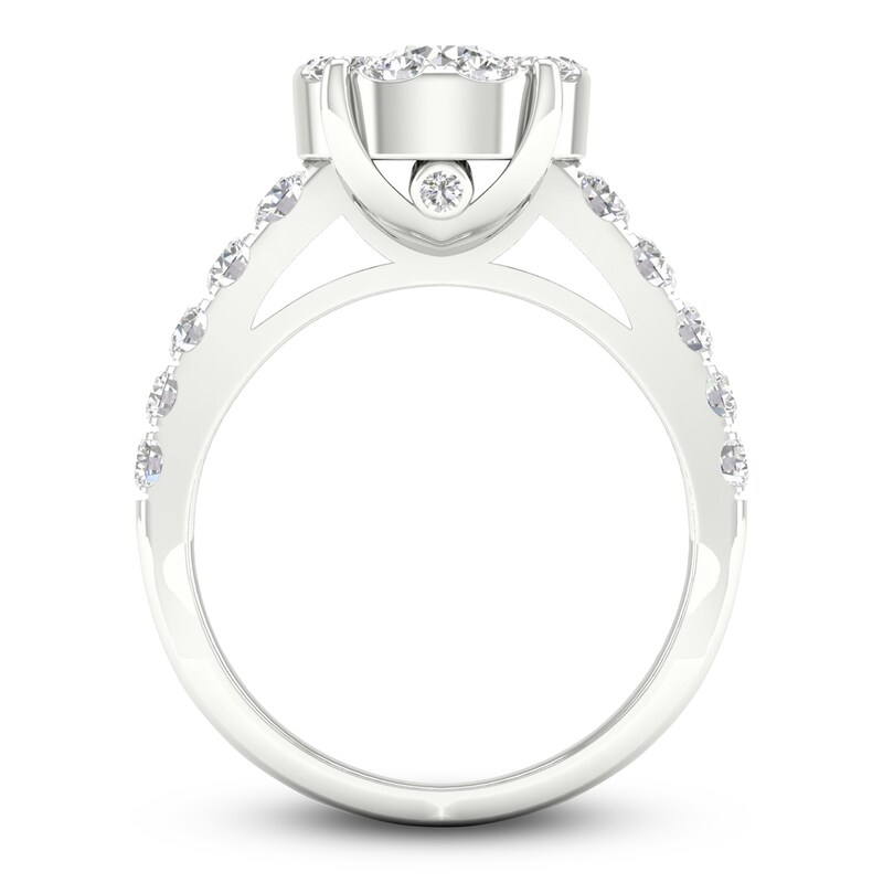 Diamond Engagement Ring 2 ct tw Round 14K White Gold