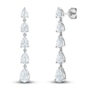 Thumbnail Image 1 of Vera Wang WISH Lab-Created Diamond Dangle Earrings 3-1/2 ct tw Pear 14K White Gold