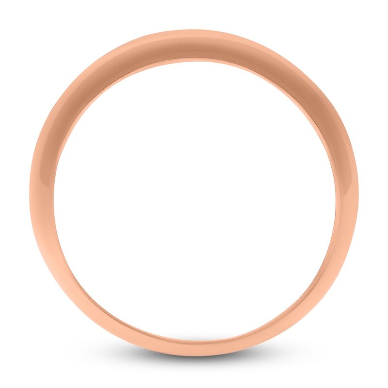 Main Image 4 of Men's Natural Black Sapphire Wedding Band 14K Rose Gold 7.0mm
