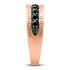 Thumbnail Image 5 of Men's Natural Black Sapphire Wedding Band 14K Rose Gold 7.0mm