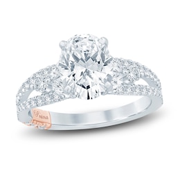 Pnina Tornai Lab-Grown Diamond Engagement Ring 2-1/5 ct tw Oval/Marquise/ Round 14K White Gold