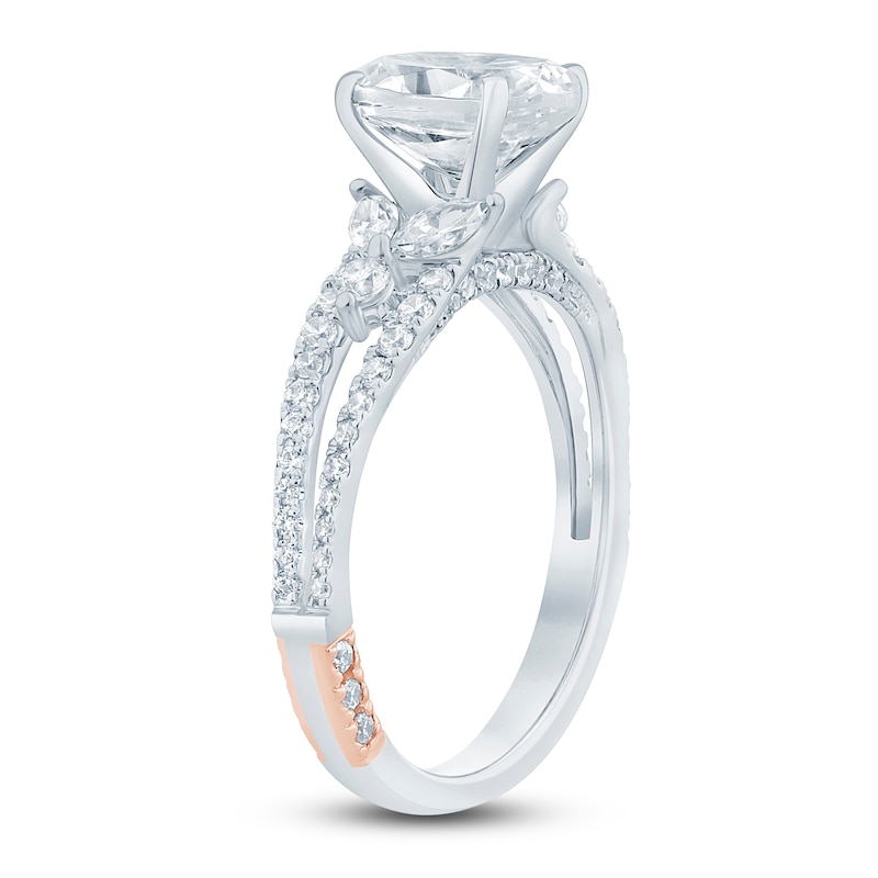 Main Image 2 of Pnina Tornai Lab-Grown Diamond Engagement Ring 2-1/5 ct tw Oval/Marquise/ Round 14K White Gold