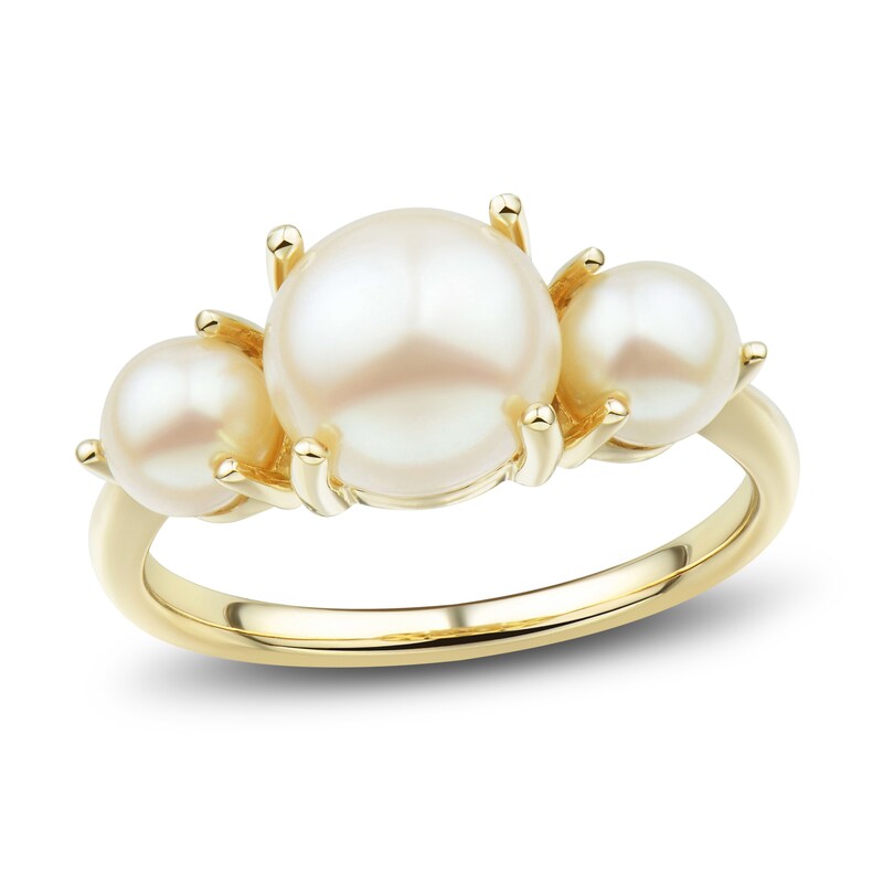 Freshwater Cultured Pearl Ring 14K Yellow Gold 8-8.5mm