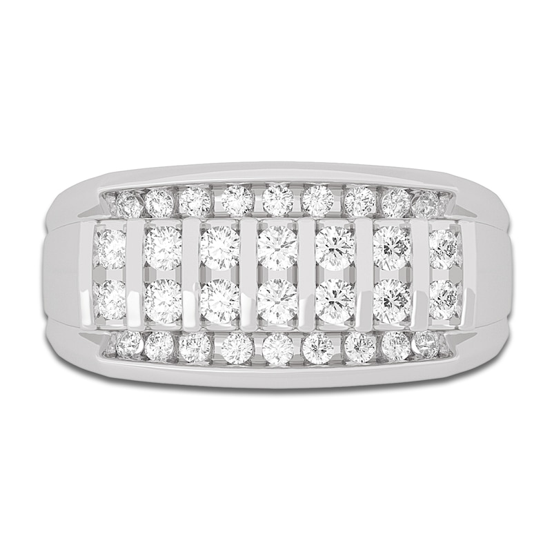 Main Image 3 of Men's Diamond Ring 1 ct tw Round 14K White Gold