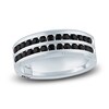 Thumbnail Image 1 of Pnina Tornai Men's Black Diamond Wedding Ring 1 ct tw Round 14K White Gold