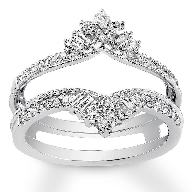 Main Image 1 of Diamond Anniversary Enhancer Band 1/2 ct tw Round 14K White Gold