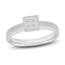 Diamond Engagement Ring 1/3 ct tw Princess 14K White Gold