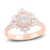 Thumbnail Image 1 of Round & Marquise-Cut Diamond Cluster Ring 1 ct tw 14K Rose Gold