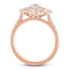 Thumbnail Image 2 of Round & Marquise-Cut Diamond Cluster Ring 1 ct tw 14K Rose Gold
