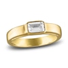 Thumbnail Image 1 of Emerald-Cut Diamond Bezel Solitaire Ring 1/2 ct tw 14K Yellow Gold 5.0mm