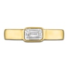 Thumbnail Image 2 of Emerald-Cut Diamond Bezel Solitaire Ring 1/2 ct tw 14K Yellow Gold 5.0mm