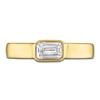Thumbnail Image 3 of Emerald-Cut Diamond Bezel Solitaire Ring 1/2 ct tw 14K Yellow Gold 5.0mm